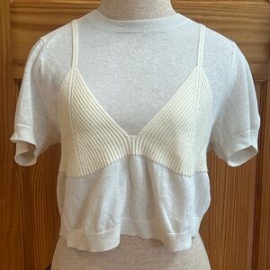 Wild Fable off White Crop Top